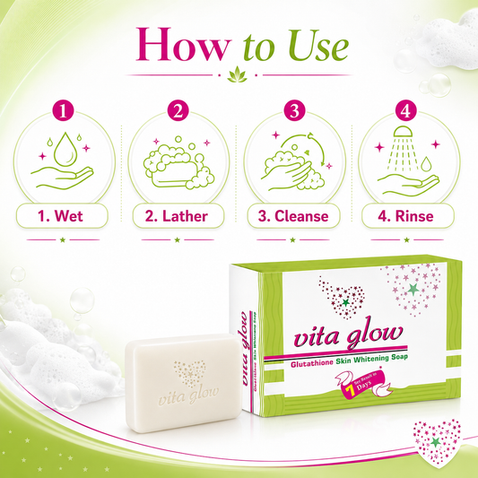 Vita Glow Glutathione Soap – Daily Beauty Cleansing Bar for Radiant Skin, Glow Support & Fresh Care