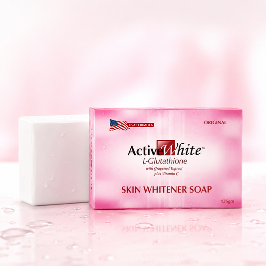Active White Glutathione Soap with Vitamin C – Daily Beauty Cleansing Bar for Skin Radiance, Glow Support & Fresh Care