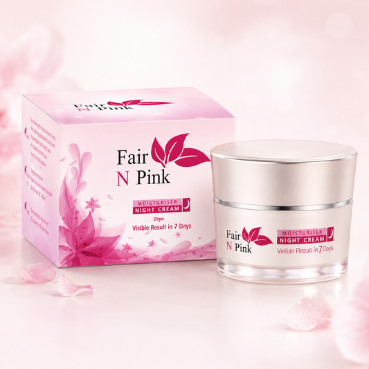 Fair N Pink Night Cream – Night Care Cream for Glowing-Looking Skin, Radiance Support & Daily Beauty Care