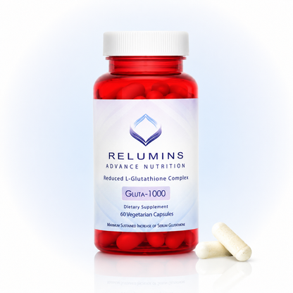 Relumins Gluta-1000 Glutathione Capsules – 60 Veg Capsules, Daily Beauty Supplement for Skin Radiance, Glow Support & Wellness Care