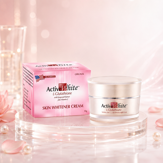 Active White L-Glutathione Night Cream with Vitamin C – Radiance Support Night Care Cream, 30g