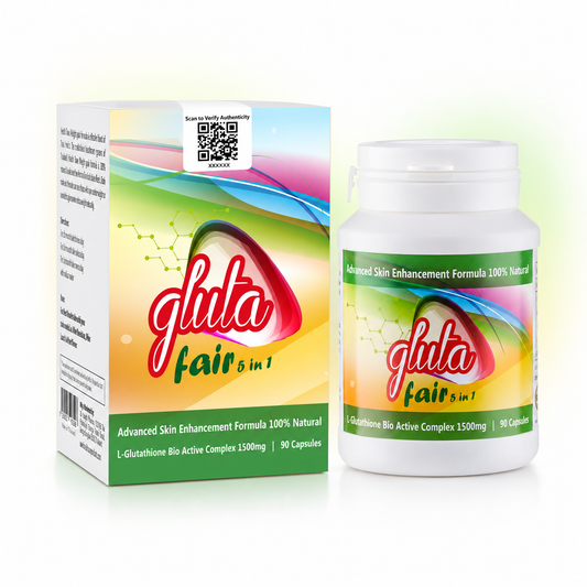 Gluta Fair 5 in 1 Glutathione 1500mg Capsules – 90 Caps