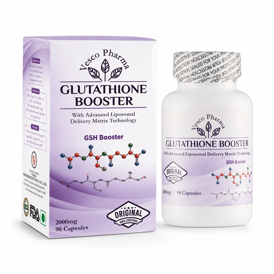 Vesco Pharma Glutathione Booster Capsules 2000mg Liposomal GSH – 90 Caps