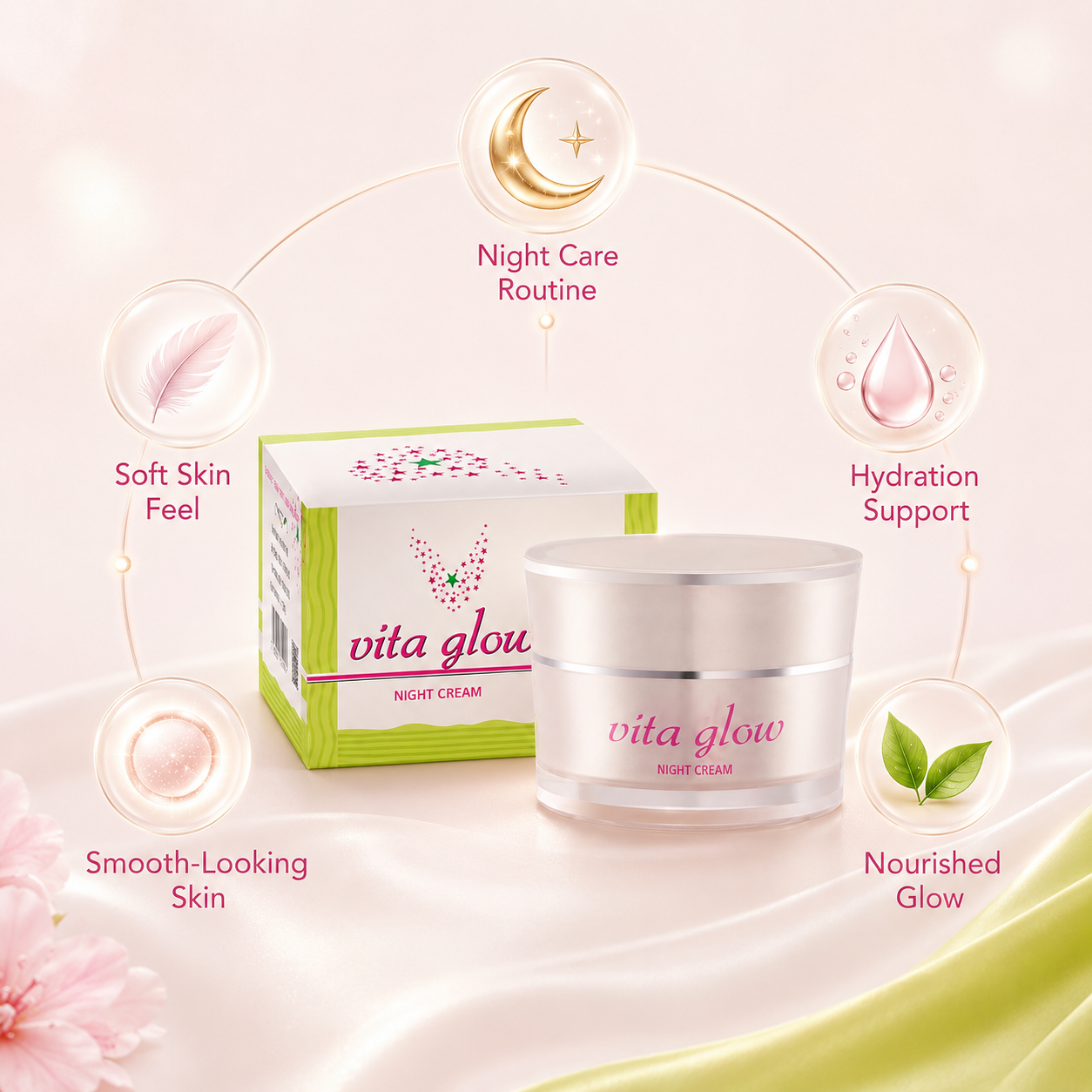 Vita Glow Night Cream – Radiance Support Night Care Cream for Glowing-Looking Skin