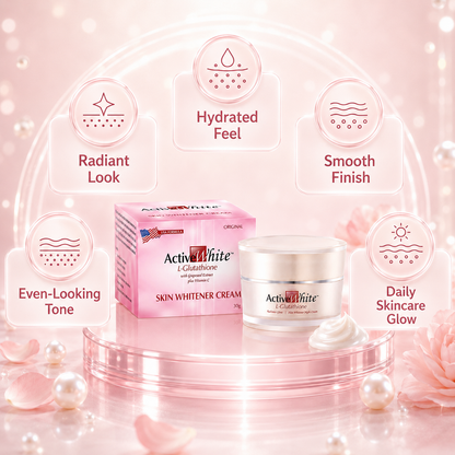 Active White L-Glutathione Night Cream with Vitamin C – Radiance Support Night Care Cream, 30g
