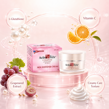 Active White L-Glutathione Night Cream with Vitamin C – Radiance Support Night Care Cream, 30g