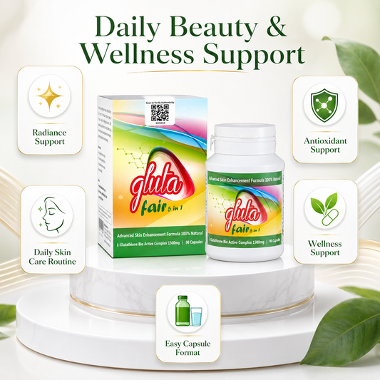 Gluta Fair 5 in 1 Glutathione 1500mg Capsules – 90 Caps