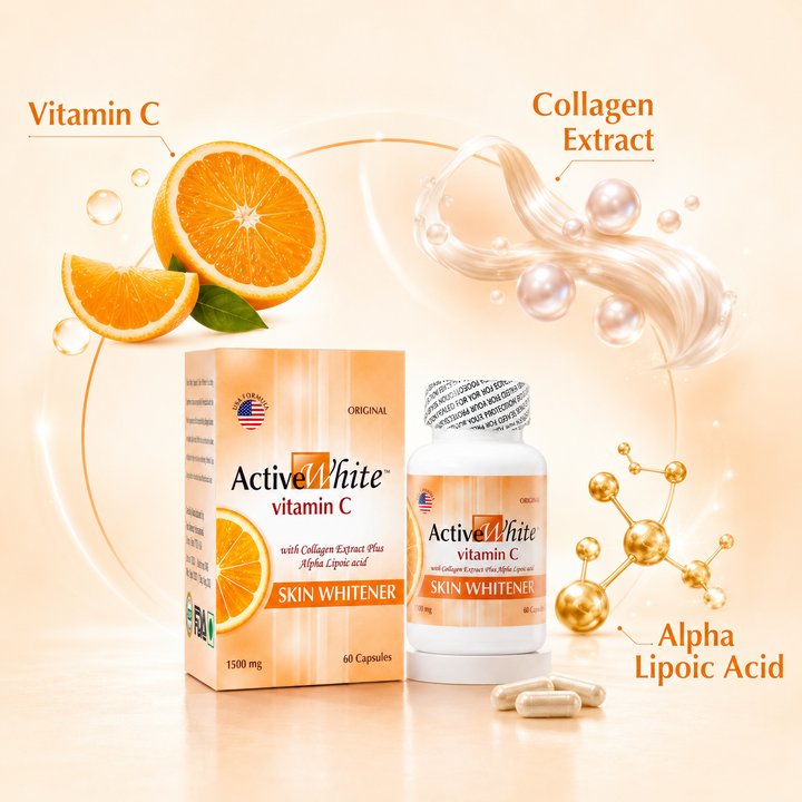 Translation missing: en.Formula breakdown graphic detailing the collagen extract and alpha lipoic acid blend for antioxidant care