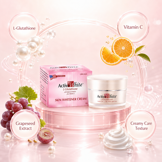 Translation missing: en.Formula breakdown graphic detailing the vitamin C and grapeseed extract antioxidant beauty care blend