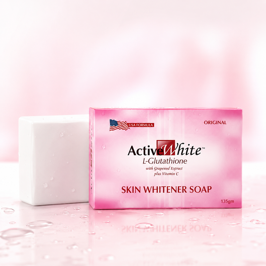 Translation missing: en.Active White Glutathione Soap with vitamin C box and beauty cleansing bar for skin radiance