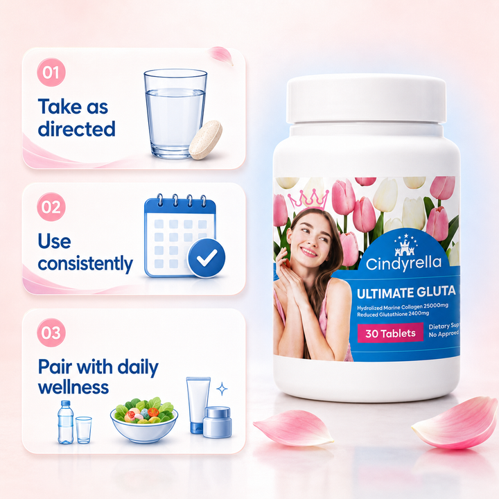 Translation missing: en.Cindyrella Ultimate Gluta beauty wellness tablets for supporting an even skin tone and glowing complexion
