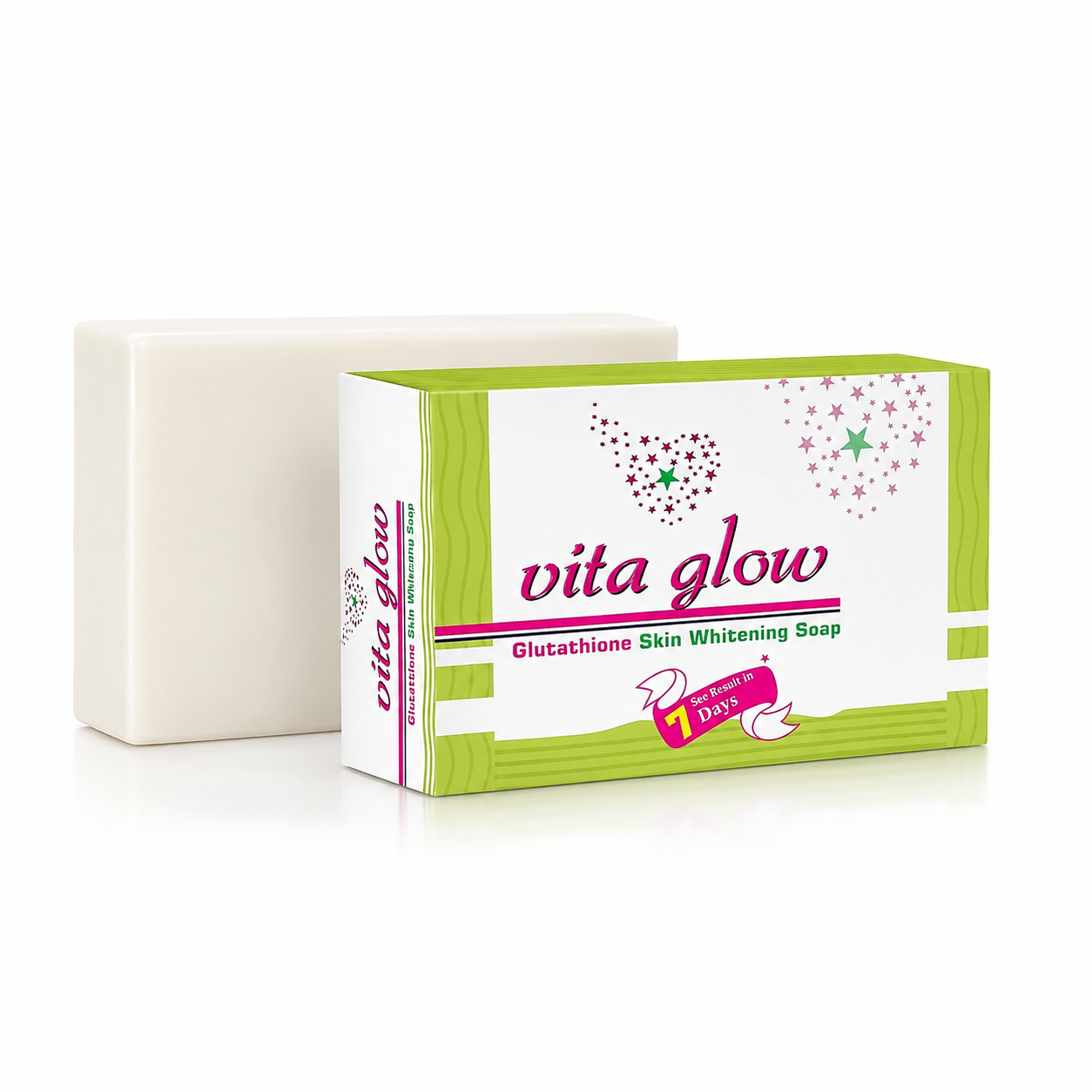 Translation missing: en.Vita Glow Glutathione Soap box and white beauty cleansing bar for radiant skin